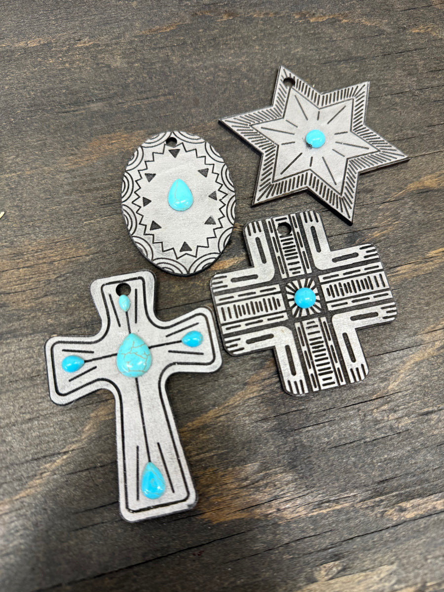 Turquoise Oval Ornament – KNLZDesigns